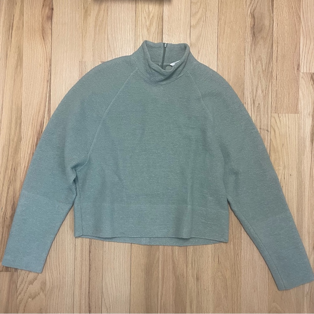 Zara mock turtleneck green sweater size XS